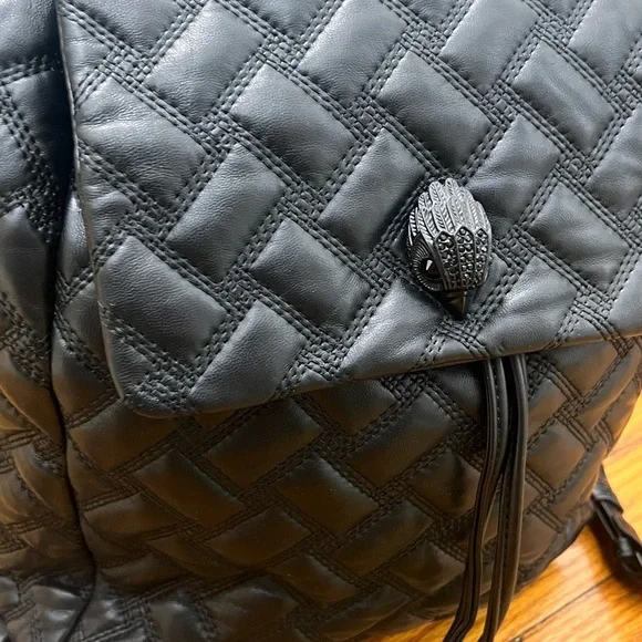 Kurt Geiger Black Quilted Backpack - Picture 2 of 10